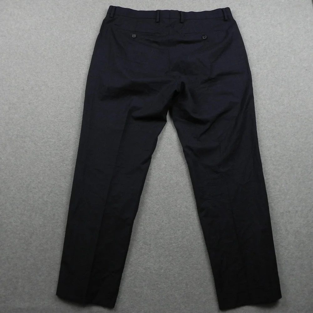 Banana Republic Pants Mens 36x30 Modern Slim Fit Wool Dress Suit Flat Front Blue